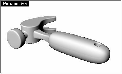Make sure the extrusion intersects both sides of the handle. 3 Save your model.