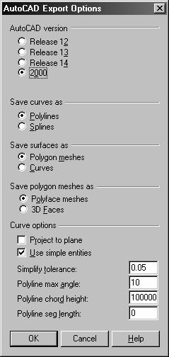 To export the 2-D drawing to AutoCAD: 1 Select the 2-D geometry and the dimensions. 2 From the File menu, click Export Selected. 3 Change the Save as type to AutoCAD DWG, the File name to Bracket.