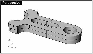 To make it solid: 1 Select the curves. 2 From the Surface menu, click Extrude Curve, then click Straight.
