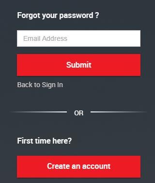2. Enter your email you used when you created your account and click on the red Submit button 3.