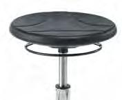 OPU-4-ESD Round stool seat with air channels - 340mm diameter Ring mechanism with fingertip height adjustment Chrome