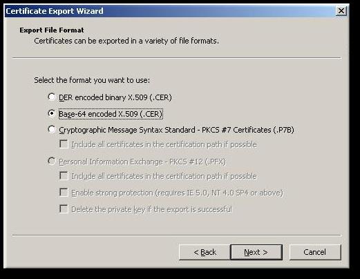 CHAPTER 15. IDENTITY: INTEGRATING WITH MICROSOFT ACTIVE DIRECTORY THROUGH SYNCHRONIZATION 5. Specify a suitable directory and file name for the exported file.