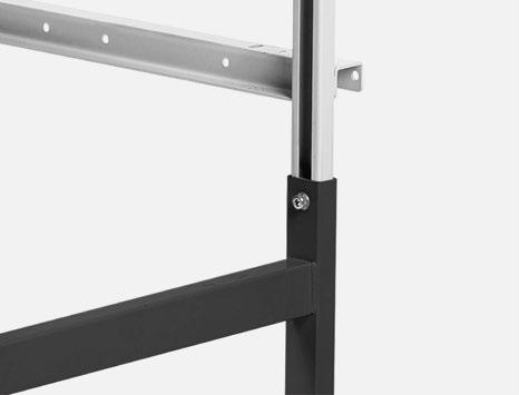 screws per leg Leveling feet Applicable table top: rectangular, ergonomic Height adjustment classic table frame-