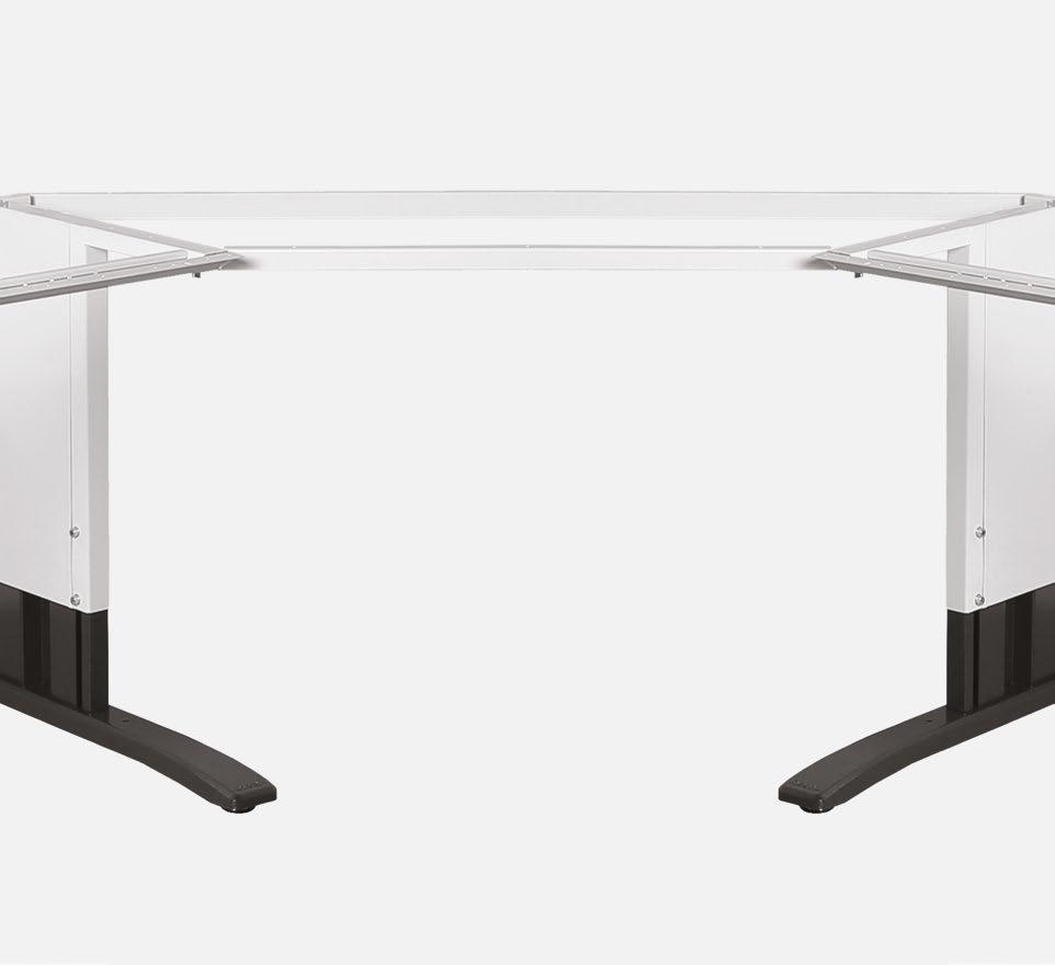 PREMIUM CORNER MODULE Corner module provides the ability to connect two Premium tables. As a result users obtain one integrated workstation contributing to improvement of space management.