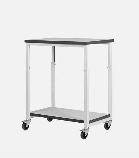 Modular workshop trolley A workshop trolley with a perforated frame, which enables mounting additional accessories, e.g. perforated plates, shelves etc.