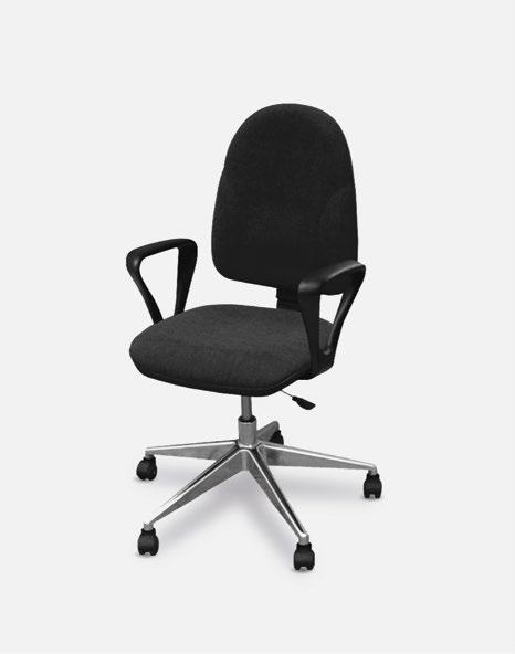 Accessories SOLO ESD chairs are supported with five-pointed polished aluminium base (a homogenous, reinforced aluminium casting) it provides high durability and stability.
