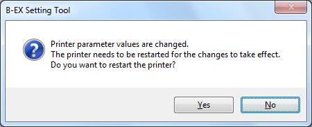 When this button is clicked after getting the printer settings, the progress status screen is displayed. When the printer returns to online mode, the screen is closed.