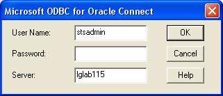 Figure 39. Microsoft ODBC for Oracle Connect If a successful connection to the database is made, the Query Wizard window will appear within Excel, as shown in Figure 40.