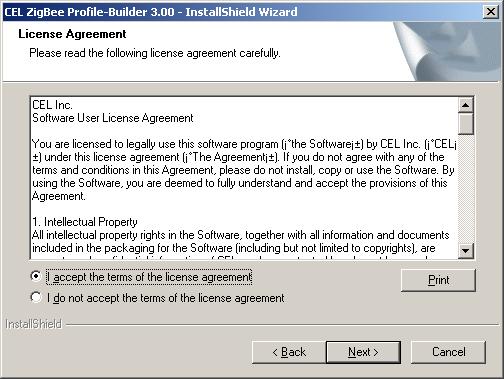 2) Read the License Agreement, select I accept the items of the license agreement and click Next.