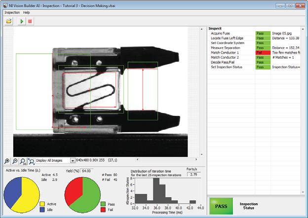 Vision Builder AI Inspection Interface NI Vision Builder for Automated Inspection Tutorial As mentioned in the Vision Builder AI Configuration Interface section of this chapter, use the Vision