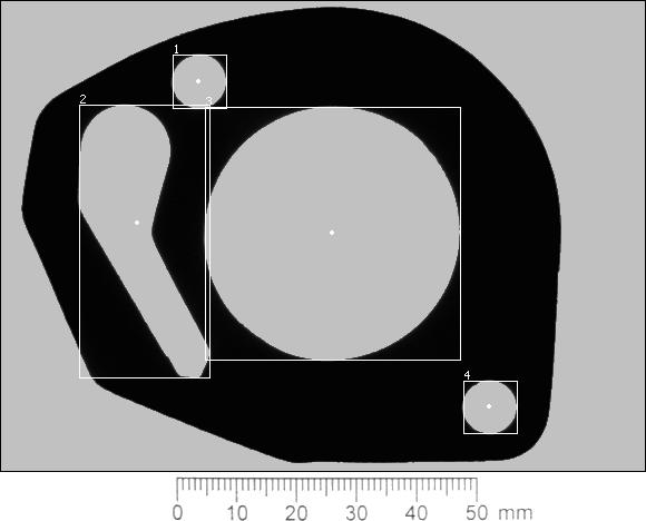 NI Vision Builder for Automated Inspection Tutorial 4. Using the default Rectangle Tool, draw a region of interest (ROI) around the entire gasket, as shown in Figure 3-2. Figure 3-2. Defining the ROI 5.