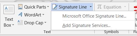 How to Add a Digital Signature block in Word or Excel 2013 Select the Insert (tab) In