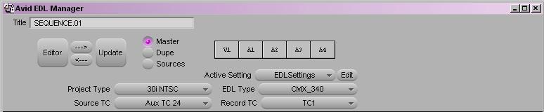 Chapter 2 Customizing EDLs n Avid EDL Manager initially uses default settings to generate
