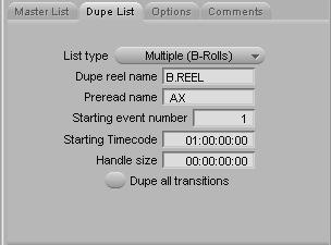 Chapter 2 Customizing EDLs Setting Up a Dupe List A dupe reel is a compilation of the duplicate clips that you need to conform a sequence, or make the final show from your editing.