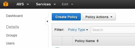 Creating an access policy for use with CMM When keys have been created, the user settings need to the edited as below to create an access policy for use with CMM: 1.