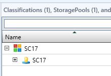 the array, the classification, and storage pool are consistent.