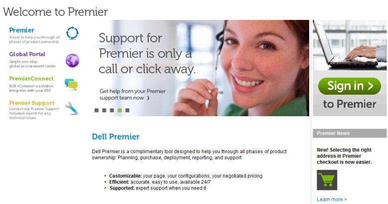 Dell Premier Shopping and Ordering Guide Dell Premier is your own, secure, personalised purchasing and support website enabling an easy, efficient and economical buying process.
