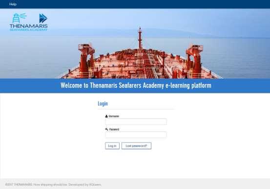 Login Follow below steps to access and login to the Thenamaris Academy E- learning platform: 1. Type on your browser address bar: 192.168.1.22. 2.