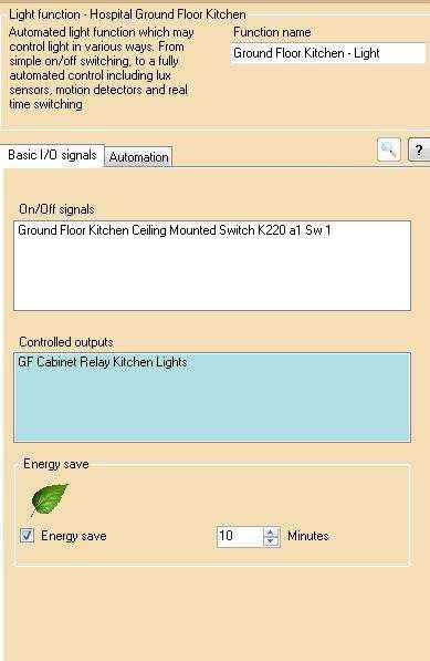 2.1.9 ENERGY SAVING FUNCTION In order to save energy if you should not have any PIR sensor to control lighting, the energy save functionality can be used without creating any additional timer