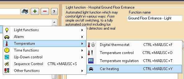 2.1.10 CAR HEATING FUNCTION From the Temperature functions group, the new Car Heating function can be selected: This function allows the user to heat the car so that it is ready at a