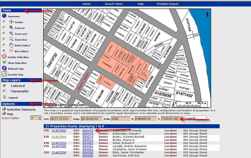 2.1.2.4 General Browser Map Interface TOOLS: Overview No transaction fee for this map control. Center No transaction fee for this map action.