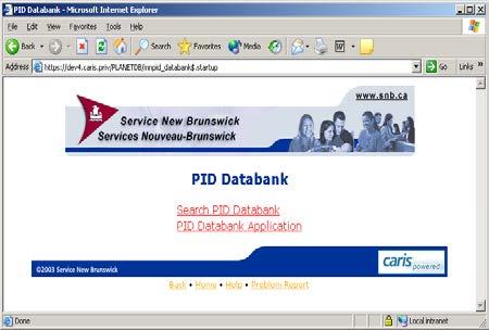 5 PID DATABANK There are no transaction fees for clicking either the Search PID Databank or PID DATABANK APPLICATION hyperlinks.