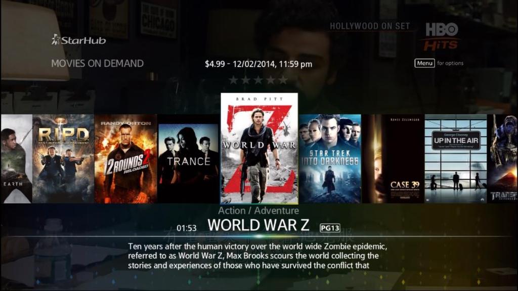ON DEMAND CATALOGUE To access Movies or Shows On Demand To browse the titles from the different categories To use the Search function Press the VOD button on your remote control.