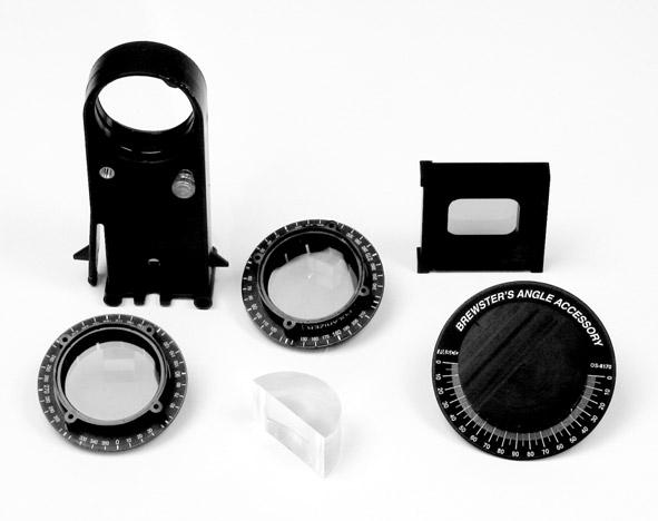 Equipment List 1 3 2 Included Equipment *Use Replacement Model Numbers to expedite replacement orders. Replacement Model Number* 1. Polarizer Assembly (1 lens holder and 2 polarizers) 003-08337 2.