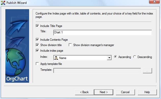 CHAPTER 2: CHART CREATION 3. Web Pages the Choosing the destination file path screen. The following navigation options are also available at the bottom of the page. 1.