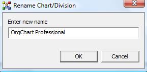 Type in the words OrgChart Professional and hit Enter or click OK to apply the changes.