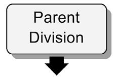CHAPTER 2: CHART CREATION 3. Select the Parent component and either: a. Select the Grouping tab, Create Division. b. Right mouse click and choose Create Division from the pop up menu. 4.
