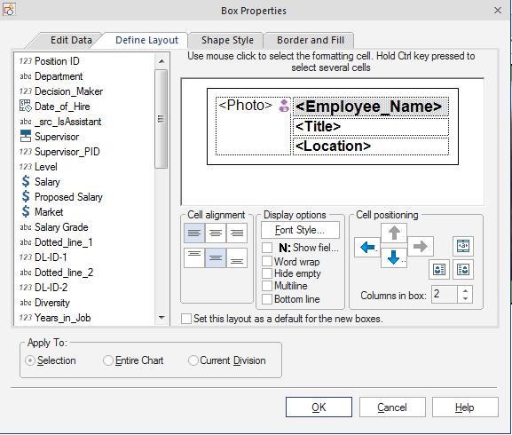 CHAPTER 2: CHART CREATION 3. Press ENTER or click in another field to apply the data. 4. Set the scope of the changes by going to the Apply To area and clicking one of the available choices. 5.