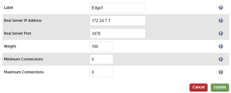 Edge1 Change the Real Server IP Address to the required IP address, e.g. 1721 Set the Real Server Port field to 3478 Repeat the above steps to add your other Edge Server(s) STEP 6 FINALIZING THE