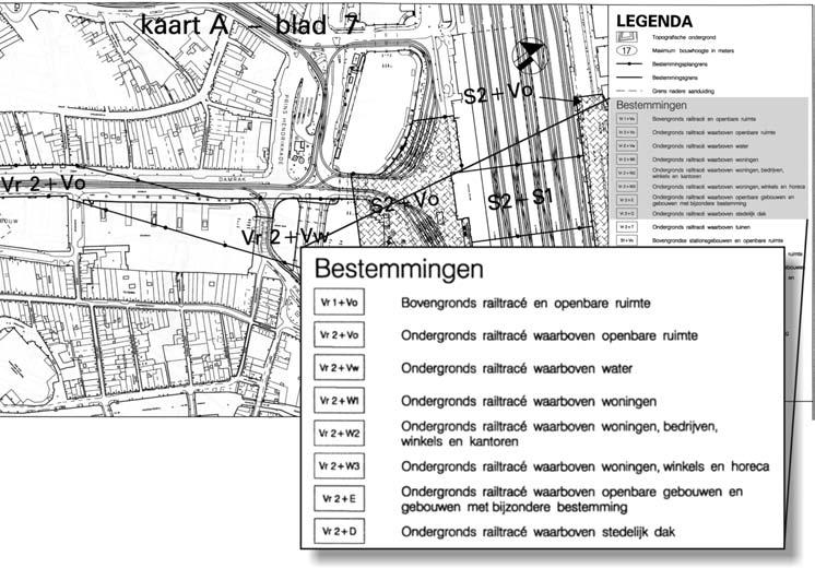 Chapter 5. Needs and opportunities for a 3D cadastre Figure 5.4: Local land use plan of metro tunnel (Noord-Zuid lijn) in Amsterdam.