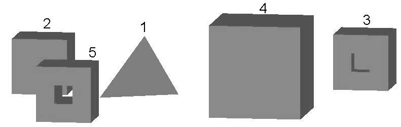 7.5. Conclusions Figure 7.15: Set of five polyhedra used to show some 3D unary functions. Note that object 4 is hollow. 7.5 Conclusions This chapter showed that DBMSs are getting increasingly mature in maintenance of spatial objects.