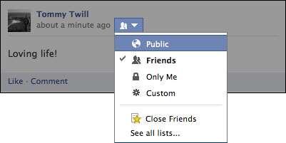 P a g e 7 Privacy Facebook allows for a huge amount of personal privacy settings.