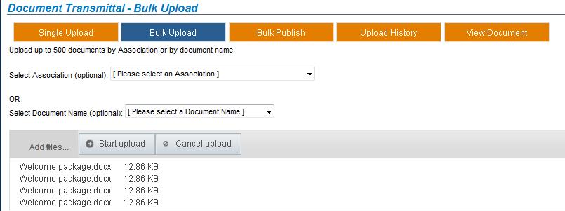 Document Publish Once the Document Merge Model settings have been established you are ready to begin the Document Upload process.