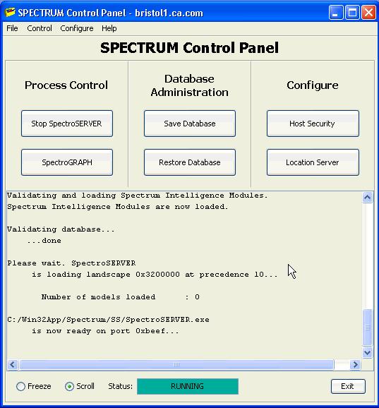 Chapter 1: Overview Figure 1-1: SPECTRUM Control Panel Menus Function