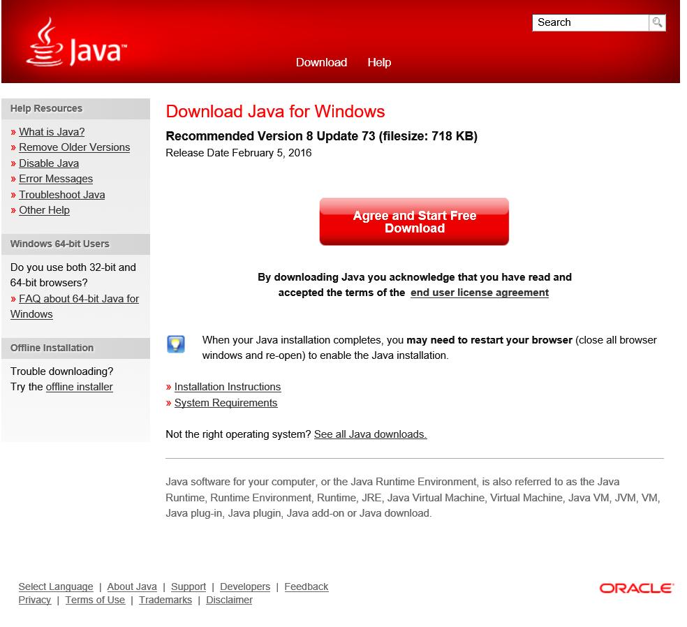The newest JAVA version works for JJIS. It can be installed from the website at http://www.java.