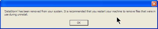 YOUR COMPUTER TO COMPLETE THE UNINSTALL PROCESS ***(FOR THE