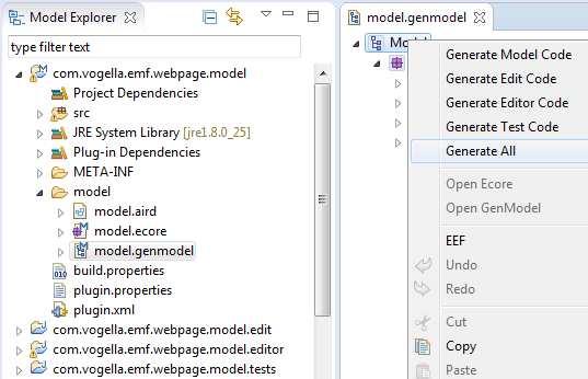 Genmodel Using EMF: Generate Code from DM Generated from.