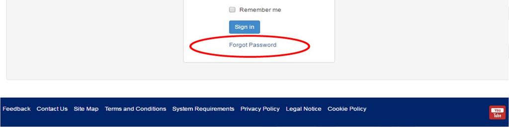 on the Forgot Password link while logging in.