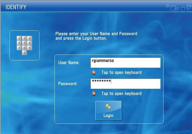 Touch the Password: field to open the soft keyboard. Enter your password and touch OK.