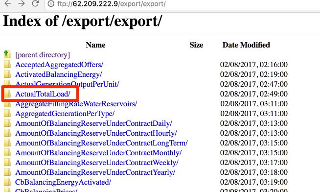 2. Export Data Format Extracts from FTP are always in CSV file format. Time is always expressed in UTC. While Data item can be identified by its name under root folder. For example, 6.1.