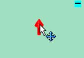An arrow will be located in the middle of