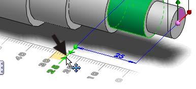45 We have now changed the length AND the diameter of the third cut. Fantastic! The first part is now completely finished! Click on Save in the toolbar and name the part axis.sldprt.