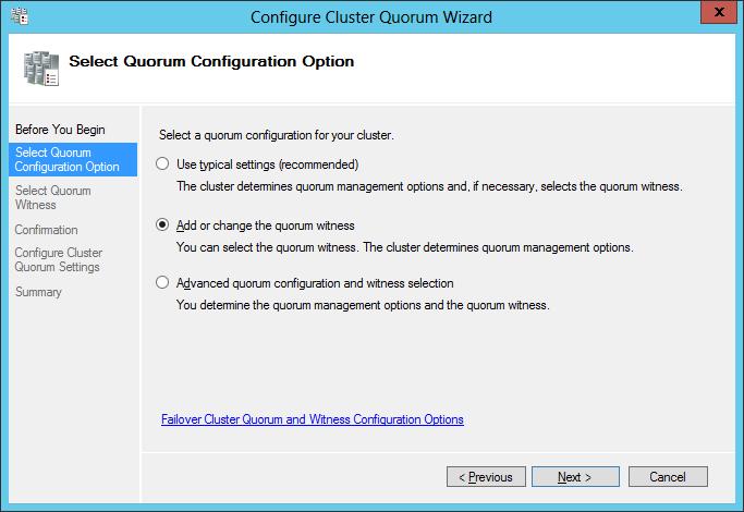 Quorum Configuration Option