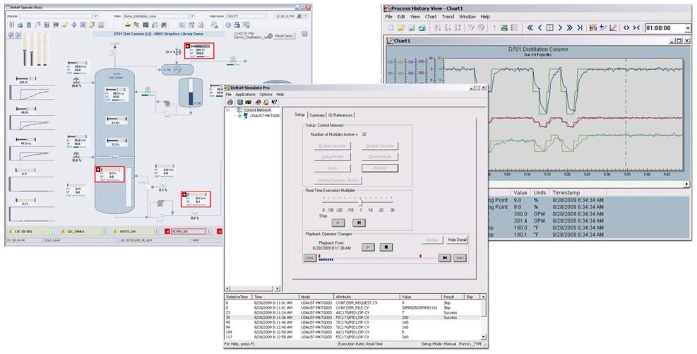 Use SimulatePro Interface to save, restore, and play back operator entries.
