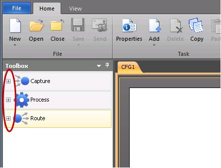 6. In the Capture tab, click and drag the Multi-Poll component onto the Sample configuration file