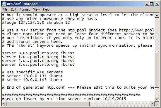 Do this step only if you decide to add a fourth pool server (see previous screen). Scroll down until you see the server list and add a fourth line as shown here. This example shows the US pool.